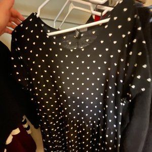 Heart Spotted Black/White Dress